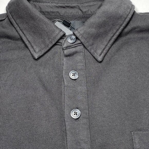 Joe's Jeans Men's Polo Sweatshirt Washed Black Size XL Collared Relaxed Fit - Picture 7 of 10